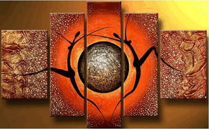 Large Art, Buy Abstract Painting, 5 Piece Canvas Art, African Woman Painting, Abstract Art, Canvas Painting for Sale-artworkcanvas