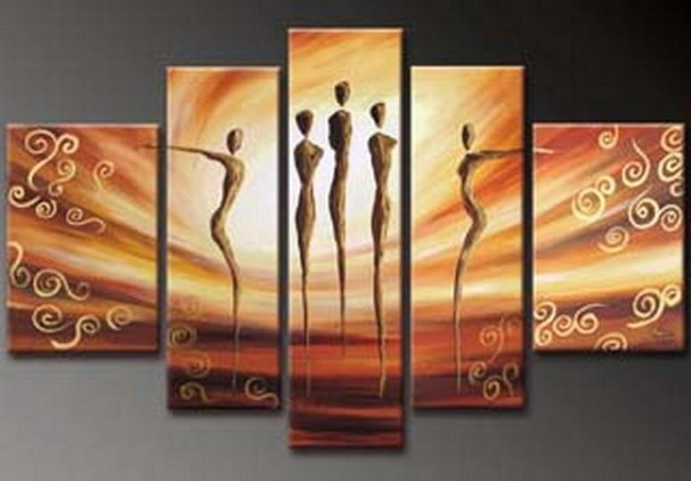 Canvas Art, 5 Piece Canvas Art, Dancing Figure Painting, Abstract Art, Canvas Painting, Wall Art, Large Art, Abstract Painting, Bedroom Wall Art-artworkcanvas