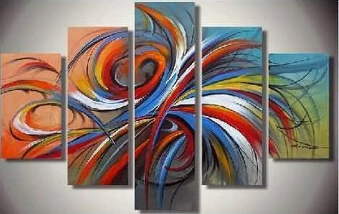 Simple Abstract Art, Modern Canvas Painting, Paintings for Living Room, Large Wall Art Paintings, 5 Piece Wall Art, Buy Painting Online-artworkcanvas