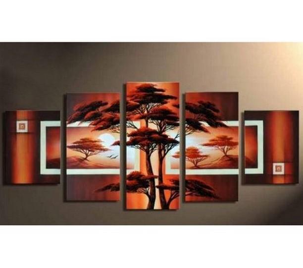 Tree of Life Painting, Ready to Hang, Large Art, Abstract Art, Large Wall Art, Abstract Painting, Canvas Painting, 5 Piece Wall Art, Canvas Art Painting-artworkcanvas