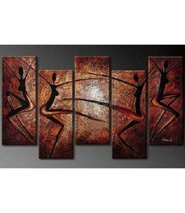 XL Wall Art, Abstract Art, Abstract Painting, Canvas Painting, Abstract Figure Painting, 5 Piece Wall Art, Huge Wall Art, Acrylic Art, Ready to Hang-artworkcanvas