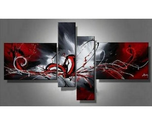 Modern Canvas Wall Art, Abstract Painting, Large Wall Paintings for Living Room, 4 Panel Wall Art Ideas, Hand Painted Art, Abstract Painting for Sale-artworkcanvas