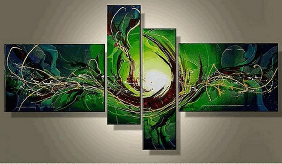 Large Wall Art Ideas for Bedroom, Simple Abstract Art, Abstract Painting on Canvas, 4 Piece Wall Art, Canvas Painting, Hand Painted Art on Canvas-artworkcanvas