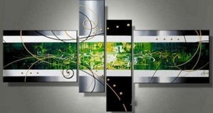 Simple Canvas Art Painting, Acrylic Art on Canvas, Abstract Art on Sale, 4 Panel Wall Art Paintings, Hand Painted Art, Simple Modern Art-artworkcanvas