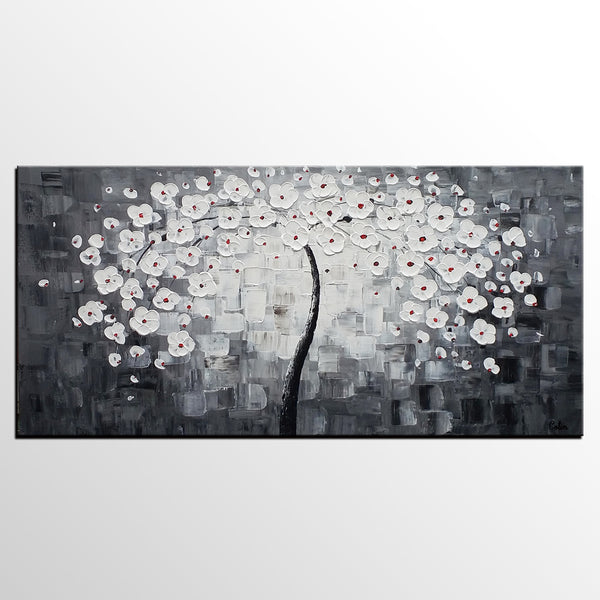 Custom Extra Large Painting, Flower Tree Painting, Abstract Art Paintings-artworkcanvas