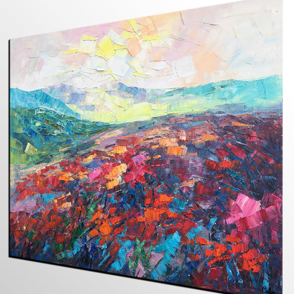 Canvas Art, Mountain Landscape Original Painting, Custom Large Modern Wall Art, Buy Art Online-artworkcanvas