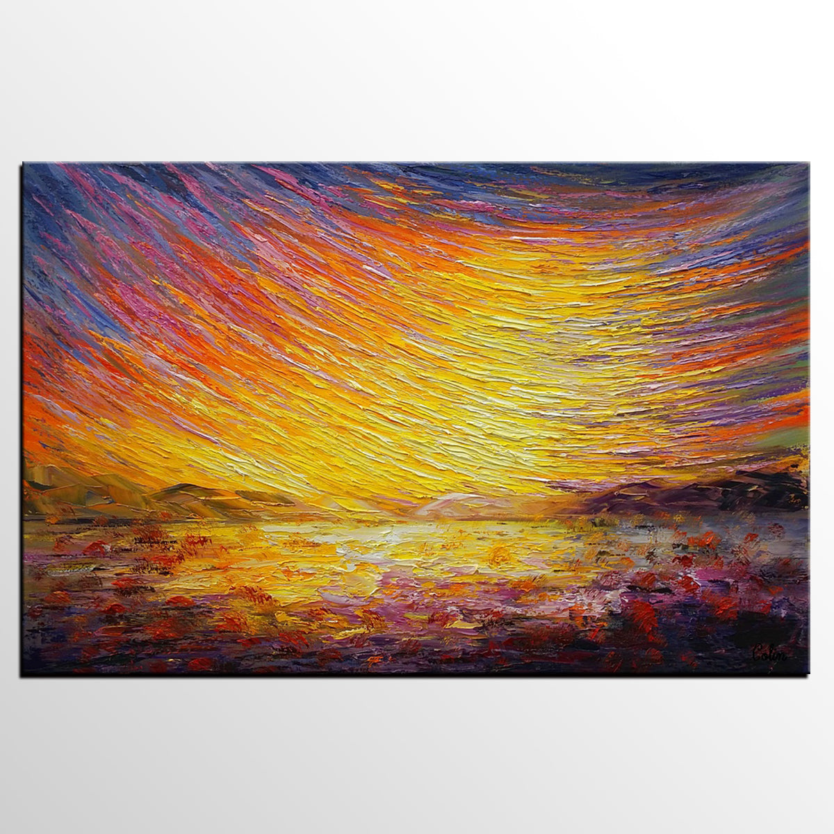 Abstract Landscape Painting, Custom Original Paintings, Modern Canvas Painting, Simple Modern Art-artworkcanvas