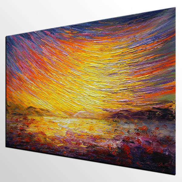Abstract Landscape Painting, Custom Original Paintings, Modern Canvas Painting, Simple Modern Art-artworkcanvas