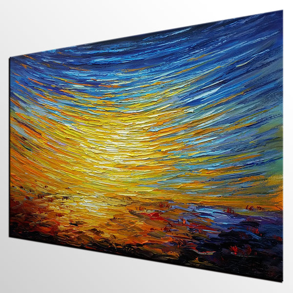 Abstract Landscape Painting, Custom Canvas Painting for Sale, Large Oil Painting on Canvas, Palette Knife Paintings, Buy Art Online-artworkcanvas