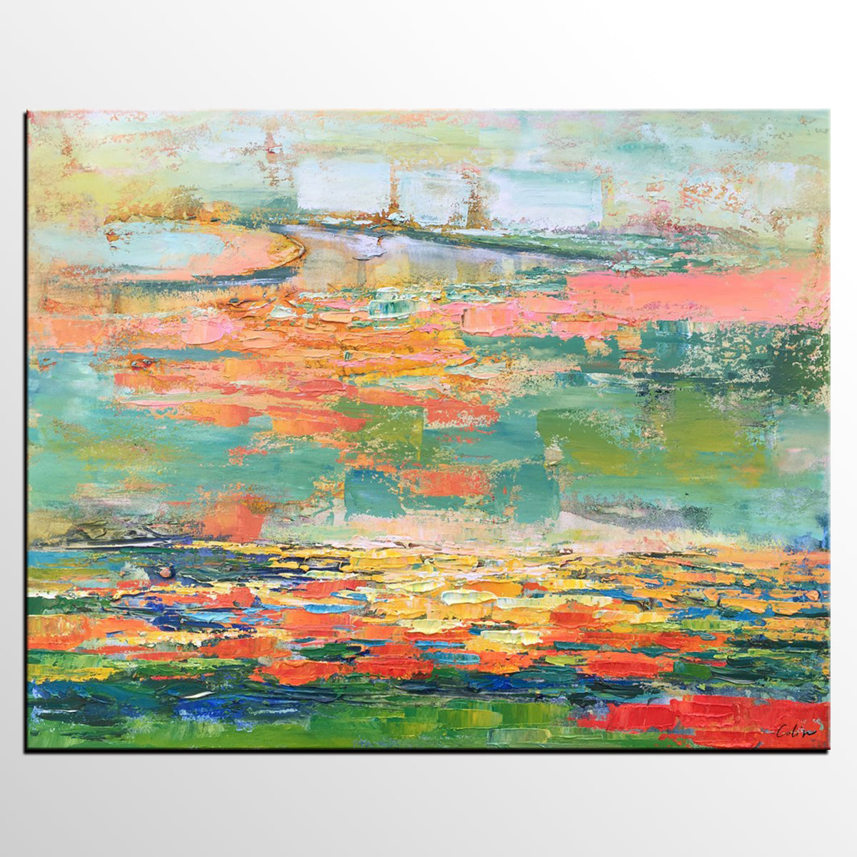 Acrylic Abstract Painting, Contemporary Wall Art Paintings, Heavy Texture Canvas Painting, Custom Abstract Painting for Living Room-artworkcanvas