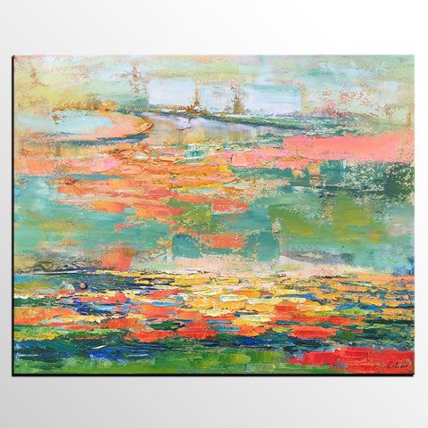 Acrylic Abstract Painting, Contemporary Wall Art Paintings, Heavy Texture Canvas Painting, Custom Abstract Painting for Living Room-artworkcanvas