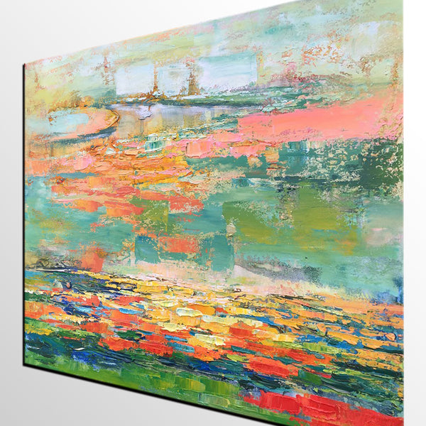 Acrylic Abstract Painting, Contemporary Wall Art Paintings, Heavy Texture Canvas Painting, Custom Abstract Painting for Living Room-artworkcanvas