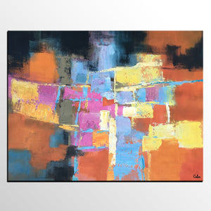 Bedroom Wall Art, Abstract Painting, Large Canvas Art, Modern Art-artworkcanvas