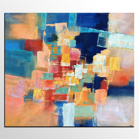 Oil Painting, Abstract Painting, Modern Art, Canvas Art, Bedroom Wall Art, Canvas Painting, Colorful Sky Painting, Landscape Painting-artworkcanvas