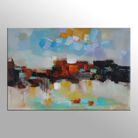 Abstract Oil Painting, Custom Abstract Artwork on Canvas, Abstract Painting for Living Room, Canvas Painting for Sale-artworkcanvas