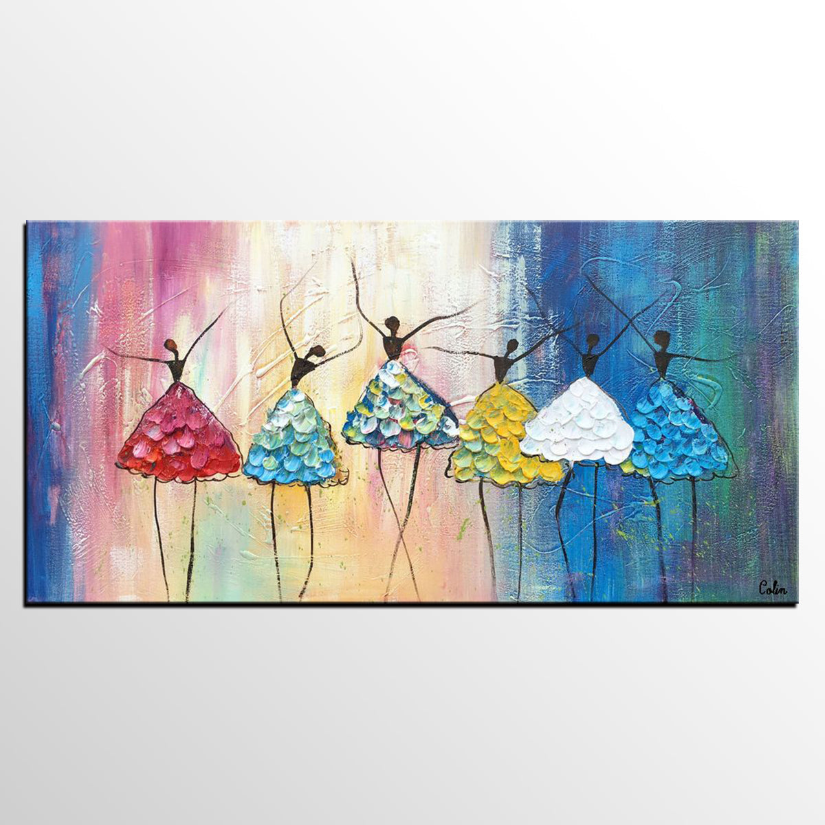 Abstract Wall Art Paintings, Ballet Dancer Painting, Modern Paintings, Paintings for Living Room, Dancing Painting, Custom Abstract Painting for Sale-artworkcanvas
