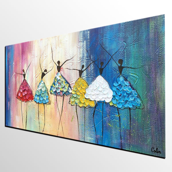 Abstract Wall Art Paintings, Ballet Dancer Painting, Modern Paintings, Paintings for Living Room, Dancing Painting, Custom Abstract Painting for Sale-artworkcanvas