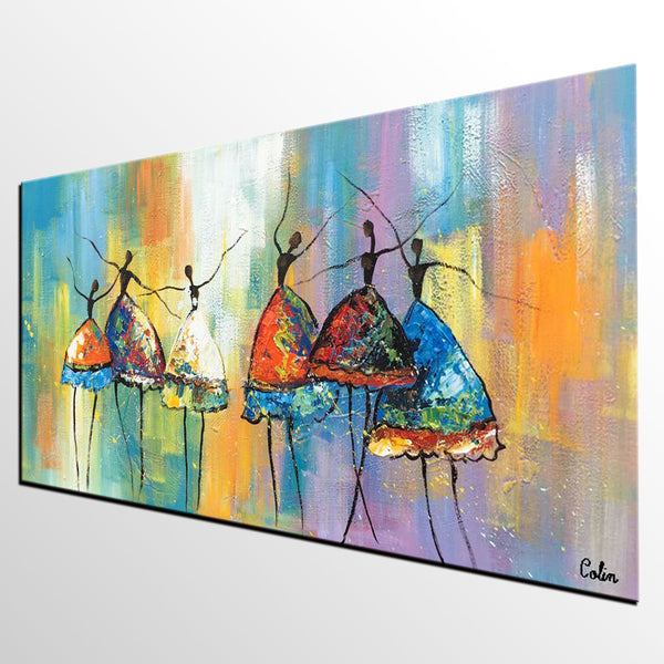 Abstract Acrylic Paintings, Modern Canvas Painting, Ballet Dancer Painting, Original Abstract Painting for Sale, Custom Abstract Painting-artworkcanvas