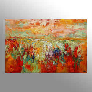 Custom Abstract Artwork, Canvas Painting, Abstract Landscape Painting, Modern Art Painting-artworkcanvas