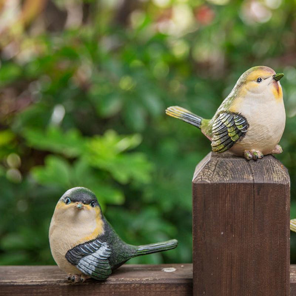 Singing Birds in the Garden, Animal Resin Statue for Garden Ornament, Lovely Birds Statues, Outdoor Decoration Ideas, Garden Ideas-artworkcanvas