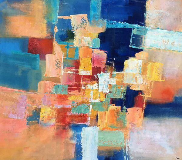 Oil Painting, Abstract Painting, Modern Art, Canvas Art, Bedroom Wall Art, Canvas Painting, Colorful Sky Painting, Landscape Painting-artworkcanvas