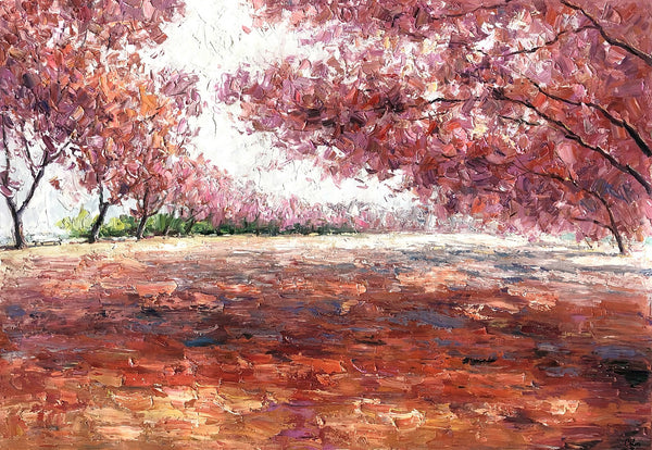 Landscape Painting, Canvas Painting, Modern Art, Oil Painting, Autumn Forest Painting-artworkcanvas