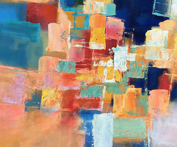 Oil Painting, Abstract Painting, Modern Art, Canvas Art, Bedroom Wall Art, Canvas Painting, Colorful Sky Painting, Landscape Painting-artworkcanvas