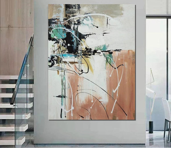 Living Room Wall Art Painting, Extra Large Acrylic Painting, Simple Modern Art, Modern Contemporary Abstract Artwork-artworkcanvas