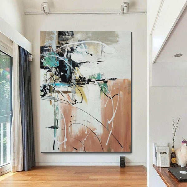 Living Room Wall Art Painting, Extra Large Acrylic Painting, Simple Modern Art, Modern Contemporary Abstract Artwork-artworkcanvas
