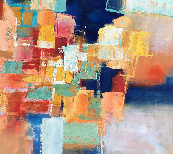 Oil Painting, Abstract Painting, Modern Art, Canvas Art, Bedroom Wall Art, Canvas Painting, Colorful Sky Painting, Landscape Painting-artworkcanvas