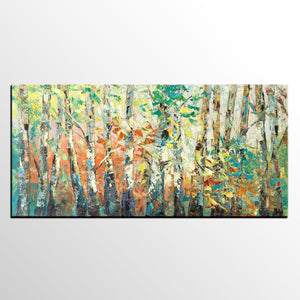 Autumn Tree Painting, Original Oil Paintings for Sale, Custom Landscape Painting on Canvas, Buy Paintings Online-artworkcanvas