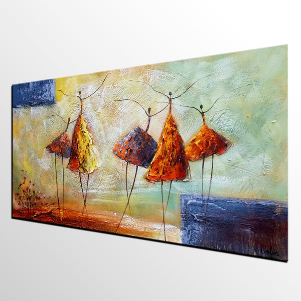 Ballet Dancer Painting, Dancing Painting, Heavy Texture Painting, Custom Large Painting for Sale, Paintings for Bedroom, Buy Wall Art Online-artworkcanvas