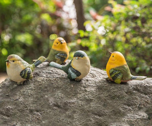 Singing Birds in the Garden, Animal Resin Statue for Garden Ornament, Lovely Birds Statues, Outdoor Decoration Ideas, Garden Ideas-artworkcanvas