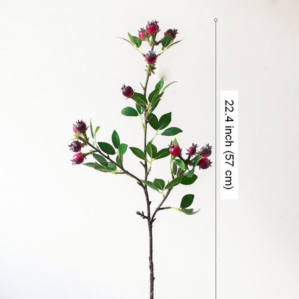 Simple Artificial Flowers for Living Room, Blueberry Fruit Branch, Flower Arrangement Ideas for Home Decoration, Spring Artificial Floral for Bedroom-artworkcanvas