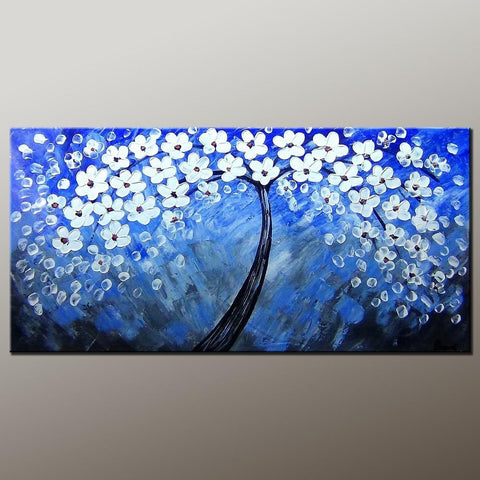 Flower Art, Acrylic Painting, Heavy Texture Painting, Abstract Art Painting, Canvas Wall Art, Bedroom Wall Art, Canvas Art, Modern Art, Contemporary Art-artworkcanvas