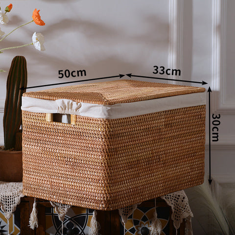 Extra Large Rattan Storage Baskets, Oversized Laundry Storage Baskets, Round Storage Baskets, Storage Baskets for Clothes, Storage Baskets for Bathroom-artworkcanvas