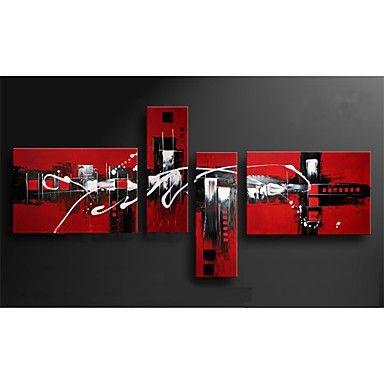 Large Abstract Painting, Black and Red Art, Canvas Wall Art Paintings, Living Room Paintings, Contemporary Wall Painting-artworkcanvas