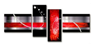 Abstract Wall Art Paintings, Huge Wall Art, Extra Large Painting for Living Room, Black and Red Wall Art, Art on Canvas, Buy Art Online-artworkcanvas