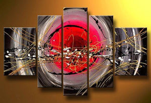 Abstract Painting, Canvas Painting Set, Extra Large Wall Art, Acrylic Art, 5 Piece Wall Painting-artworkcanvas
