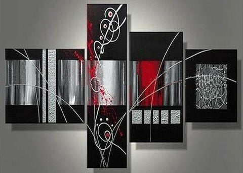 Modern Art, Contemporary Art, Abstract Painting, Living Room Wall Art, Black Abstract Wall Art, Extra Large Painting-artworkcanvas