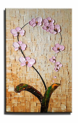 Canvas Painting, Heavy Texture Painting, Wall Art, Kitchen Wall Art, Flower Painting, Canvas Wall Art-artworkcanvas
