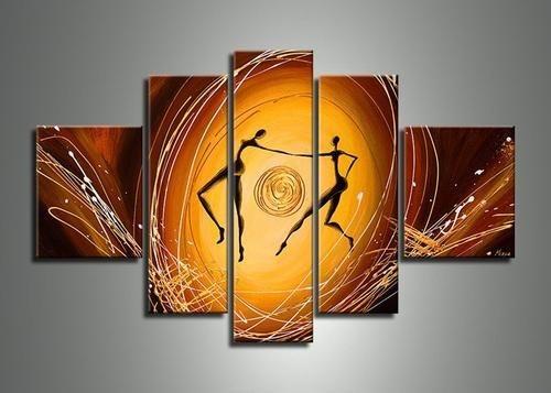 Extra Large Paintings for Living Room, 5 Piece Canvas Art, Buy Abstract Paintings, Abstract Figure Painting, Large Acrylic Paintings on Canvas-artworkcanvas