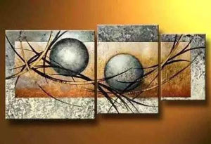 Abstract Painting, Flower Painting, Canvas Painting, Large Painting, Living Room Wall Art, 3 Piece Wall Art-artworkcanvas