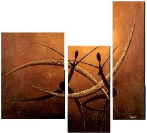 Canvas Painting, Abstract Art, Abstract Painting, Dancing Figure Painting, Bedroom Wall Art, 3 Piece Wall Art-artworkcanvas