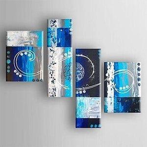 Extra Large Painting, Living Room Wall Art, Abstract Art Set, 4 Piece Abstract Painting, Modern Art, Contemporary Art-artworkcanvas