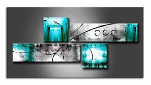 Extra Large Painting, Bedroom Wall Art, Abstract Art Set, 4 Piece Abstract Painting, Modern Art, Contemporary Art-artworkcanvas