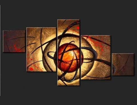 Extra Large Painting, Abstract Art Set, 5 Piece Abstract Painting, Living Room Wall Art, Huge Modern Art, Contemporary Artwork-artworkcanvas