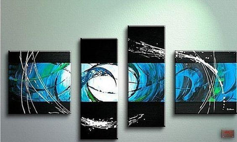 Modern Art, Living Room Wall Decor, 4 Piece Canvas Painting, Abstract Wall Art, Extra Large Art, Art on Canvas-artworkcanvas