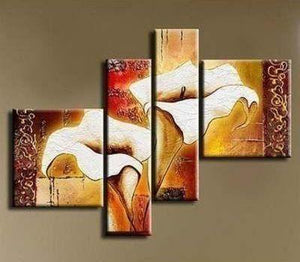 Calla Lily Flower Painting, Acrylic Flower Painting, Acrylic Paintings for Bedroom, Hand Painted Canvas Painting-artworkcanvas