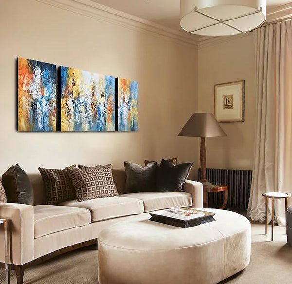 Acrylic Painting on Canvas, Modern Paintings for Living Room, Hand Painted Canvas Art, Palette Knife Paintings-artworkcanvas
